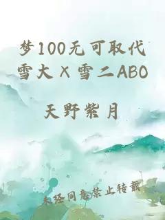 梦100无可取代雪大×雪二ABO